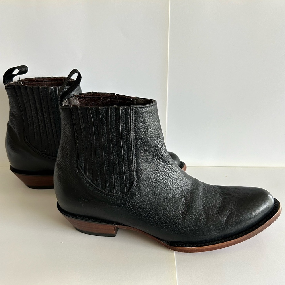 {Sz10} JB Dillon Ankle Boots Heeled Slip On Leather Women’s